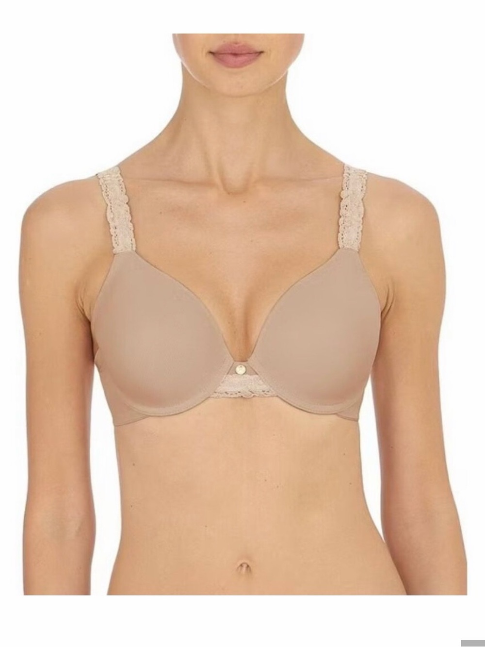 Natori Nude Lace-Trim T-Shirt Bra